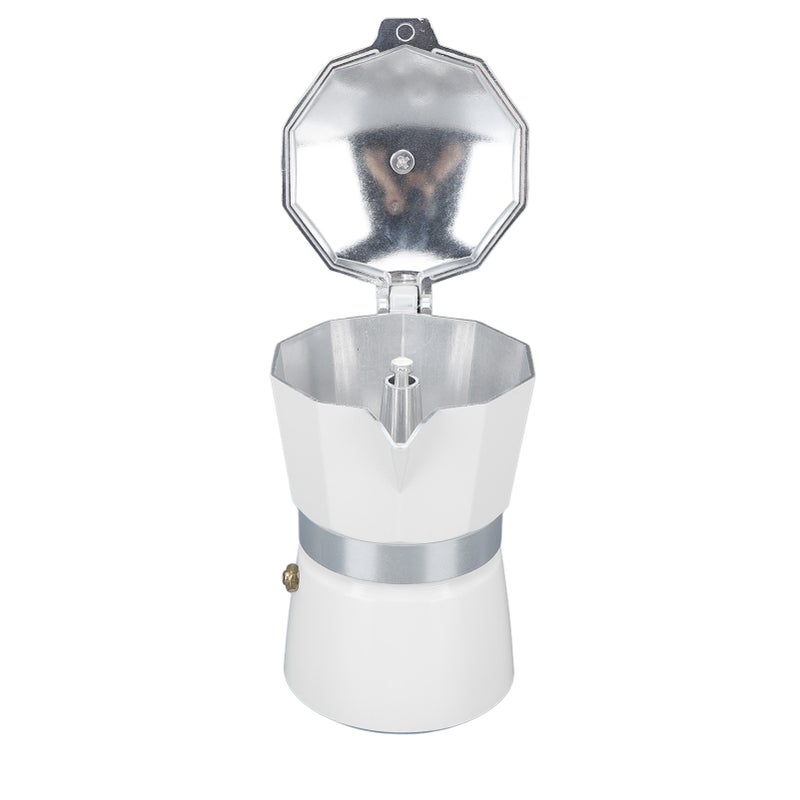 Kitchen Stovetop Coffee Maker Stovetop Moka Pot Aluminum Moka Coffee Pot for Home 150ml 3 Cups - Image 4