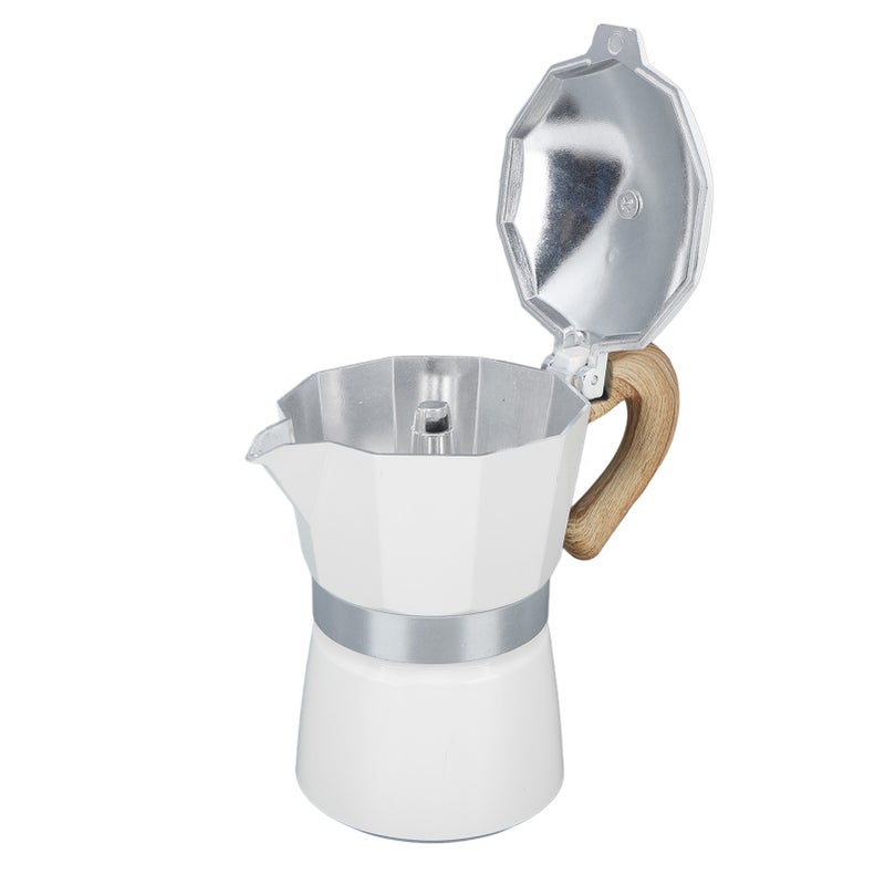 Kitchen Stovetop Coffee Maker Stovetop Moka Pot Aluminum Moka Coffee Pot for Home 150ml 3 Cups - Image 3