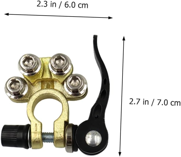 VOSAREA 1 Set Battery Terminal Connectors Quick Disconnect Clamps with Insulation Pads and Cleaning Brush for Easy Installation and Strong Stability Vehicles - Image 3