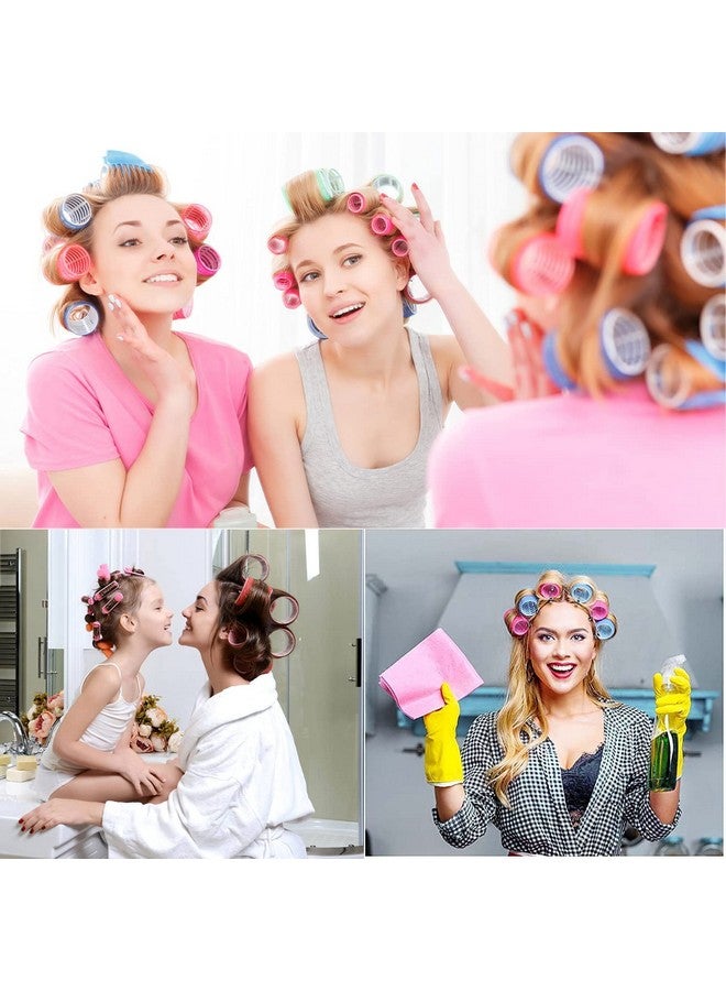 BESSEEK Super Jumbo Hair Rollers 12 Pack Self Grip Salon Hairdressing Curlers Hair Curlers Sets Diy Curly Hairstyle For Long Hair Colors May Vary Jumbo Plus - Image 5