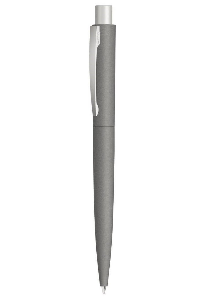 Uma Pack of 3 Retractable Metal Ballpoint Pen With Stone Look And Touch From UMA Made In Germany Dark Grey - Image 2