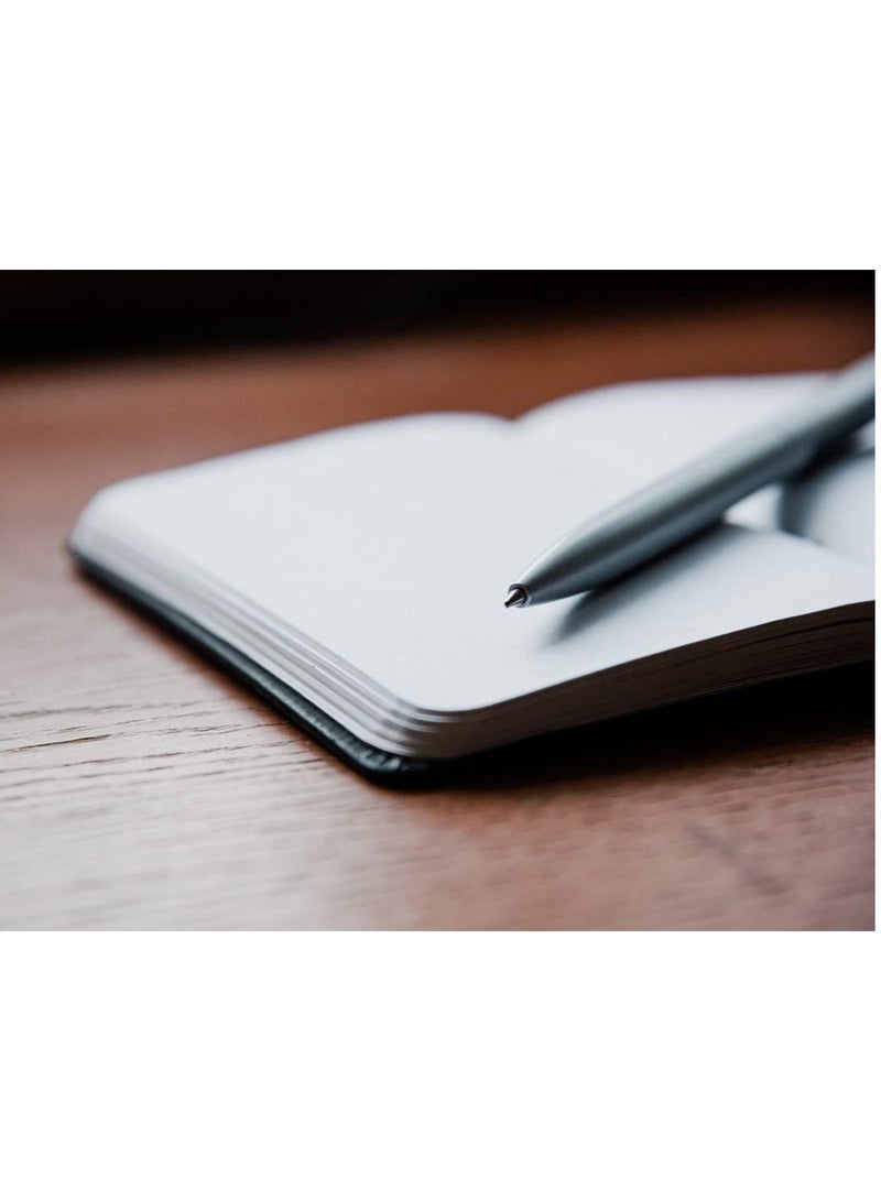 Uma Pack of 3 Retractable Metal Ballpoint Pen With Stone Look And Touch From UMA Made In Germany Dark Grey - Image 4