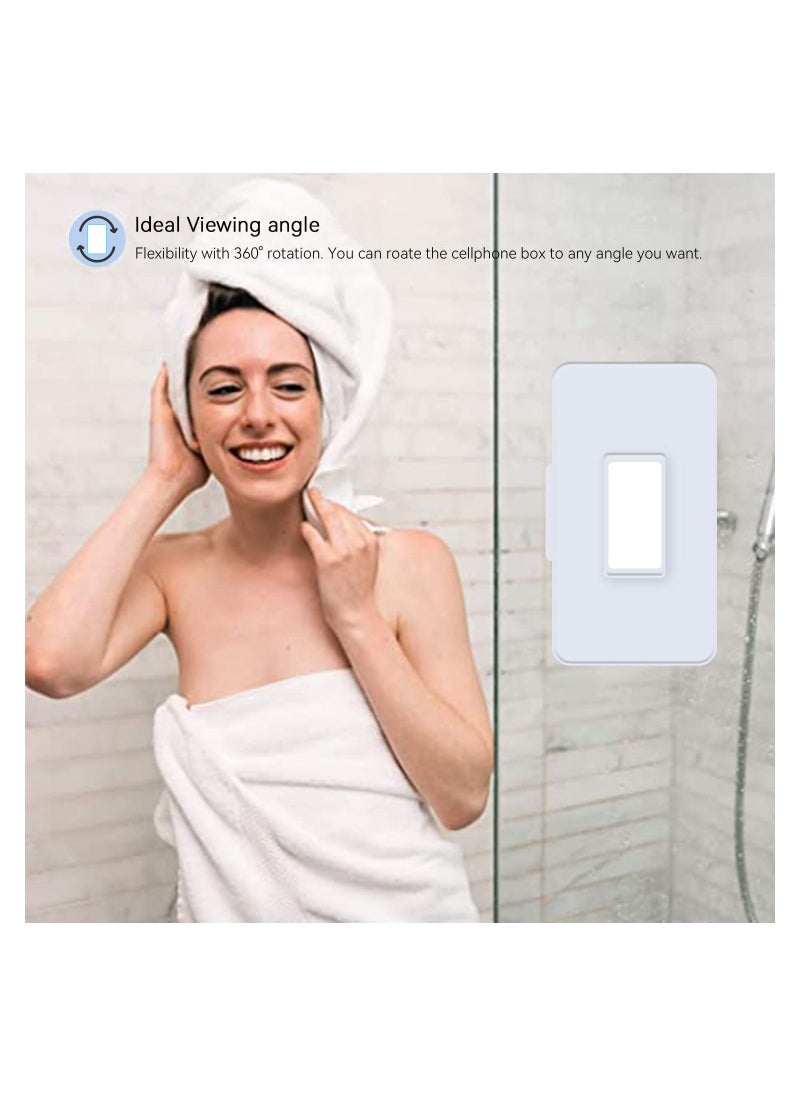 Y&D Waterproof Shower Cell Phone Holder, Sensitivity Touch Screen Anti-Fog Wall Mount for Bathroom Bathtub Compatible with 4" - 7" Phones  - Image 4
