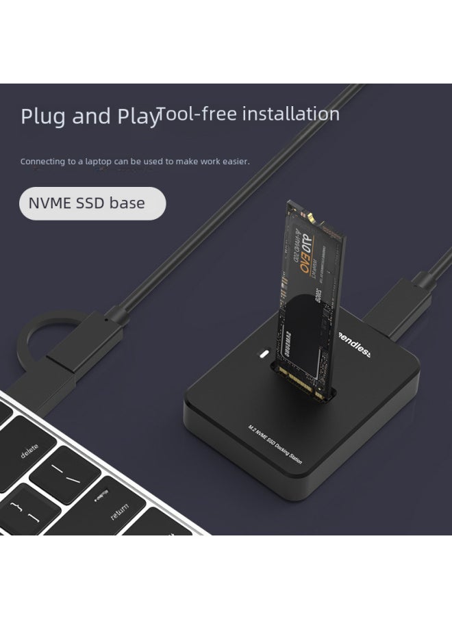 Generic Dual Protocol M.2 NVMe/SATA Mobile SSD Adapter USB 3.1 Notebook External Hard Drive Enclosure High Speed Data Transfer-Color:Dual-protocol Single-line C- A  - Image 5