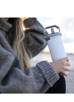 TIGER Stainless Steel Tumbler with Handle & Straw Lid – Vacuum Insulated Water Bottle, Leak-Resistant Flip Lid, Reusable for Home, Office & Car  - Image 4