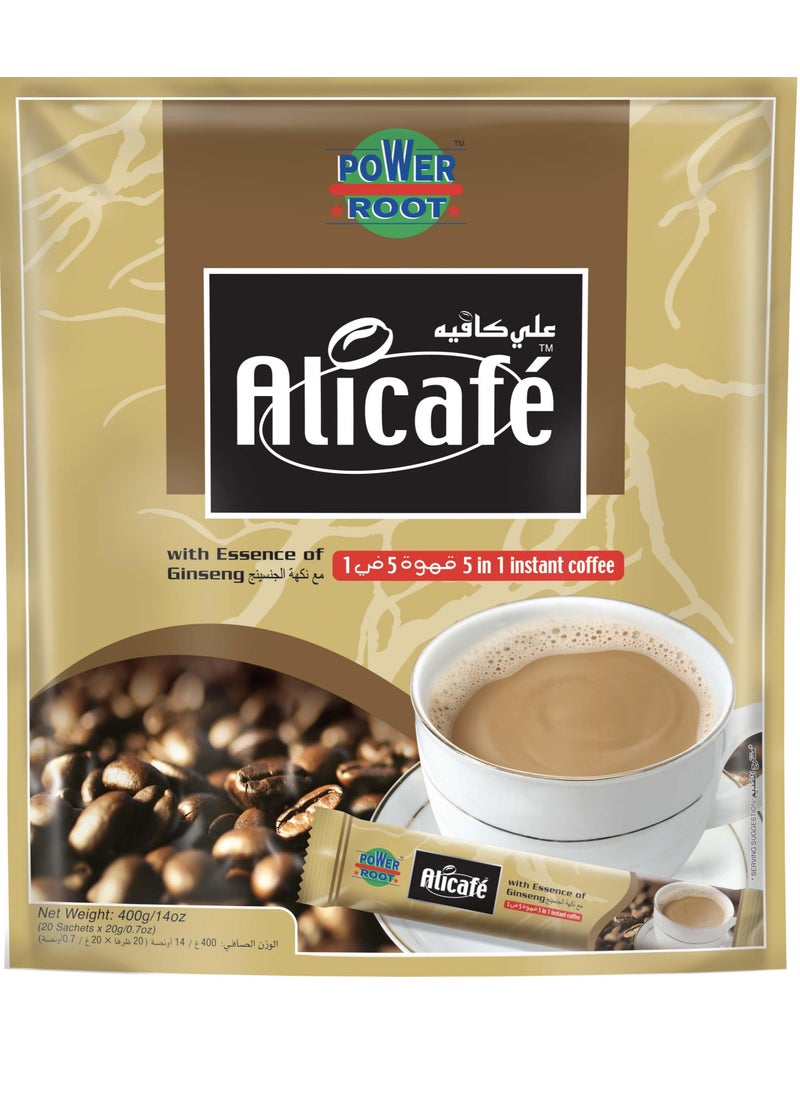 Alicafe Alicafe Instant Coffee 5*1 with Essence Of Genseng  12*20g  - Image 1