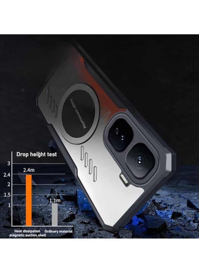 General - Magnetic Case Compatible with Vivo IQOO Neo 10 Pro, Built In Magnetic Attraction and Heat Dissipation Metal Magnetic Shell Cover for Vivo IQOO Neo 10 Pro - Image 1