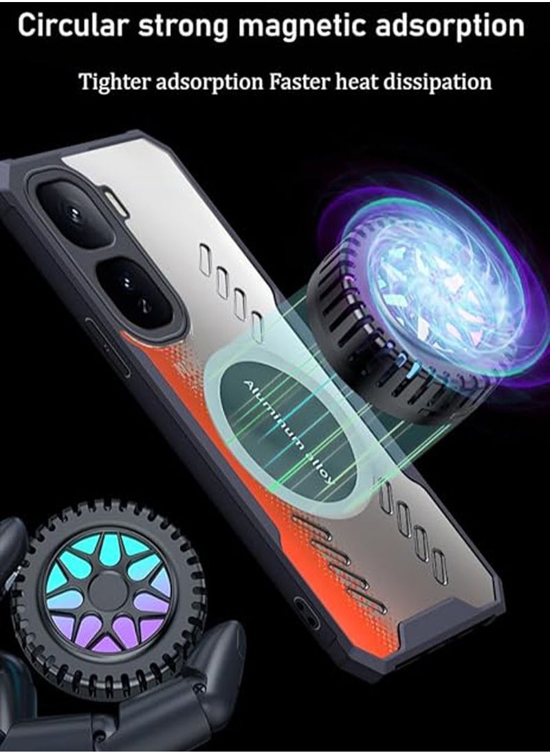 General - Magnetic Case Compatible with Vivo IQOO Neo 10 Pro, Built In Magnetic Attraction and Heat Dissipation Metal Magnetic Shell Cover for Vivo IQOO Neo 10 Pro - Image 1
