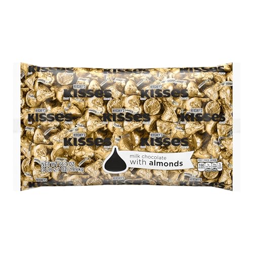 Hershey's HERSHEYS KISSES Milk Chocolate with Almonds Candy Bulk Bag 667 oz - Image 1