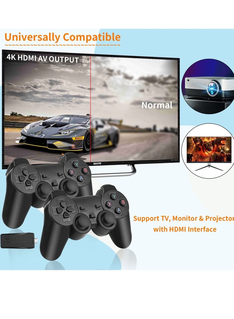 Wireless Retro Game Console, Plug & Play Video TV Game Stick With 10000+ Games Built-in, 9 Emulators, 4K HDMI Output for TV with Dual 2.4G Wireless Controllers  - Image 3