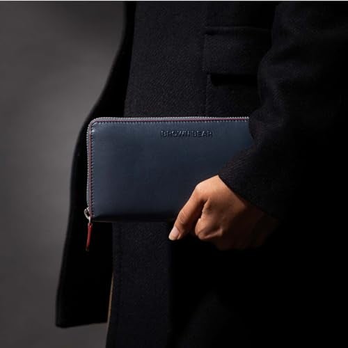 BROWN BEAR Genuine Leather RFID Ladies Wallet, Blue/Red | Stylish, Secure, and Elegant Accessories for Women | - Image 5