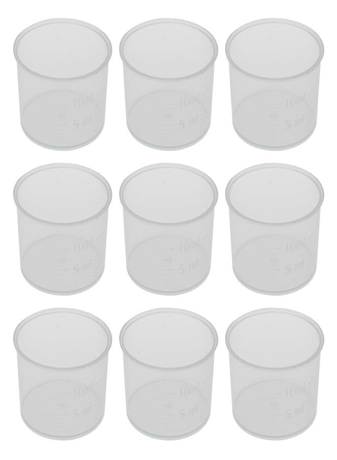 MEETOOT مجموعة أكواب قياس سائلة للاستخدام مرة واحدة من ميتووت، 50 قطعة، سعة 10 مل، أكواب اختبار معملية مزودة بمقياس، أكواب قياس سائلة شفافة - Image 1