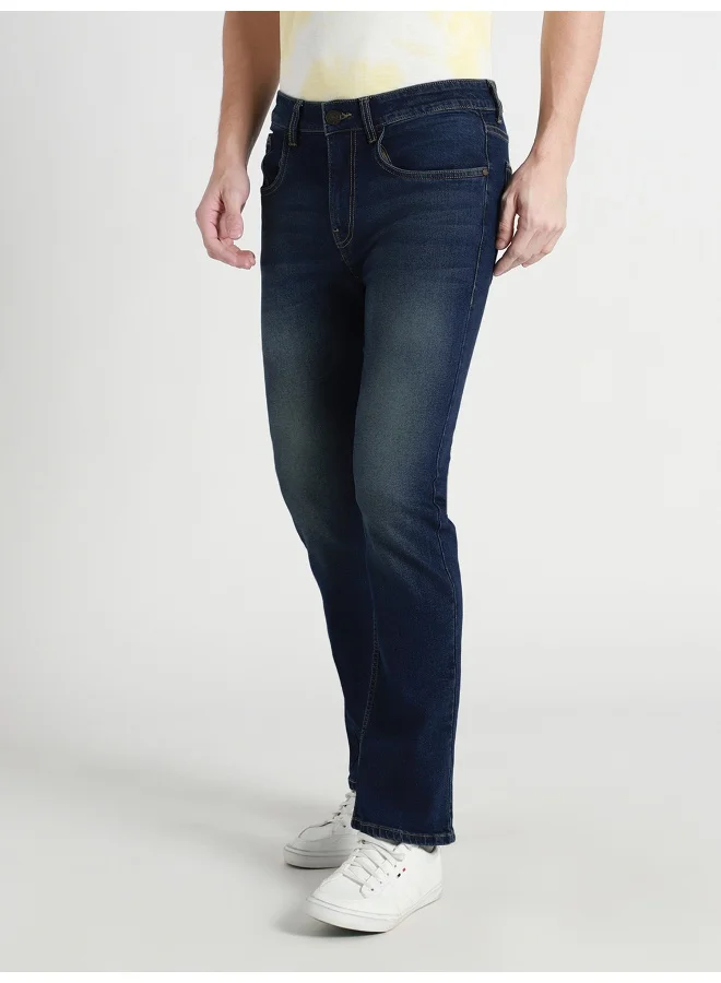 دينيس لينغو جينز قطن رجالي أزرق داكن بقصة واسعة مريحة وعصرية