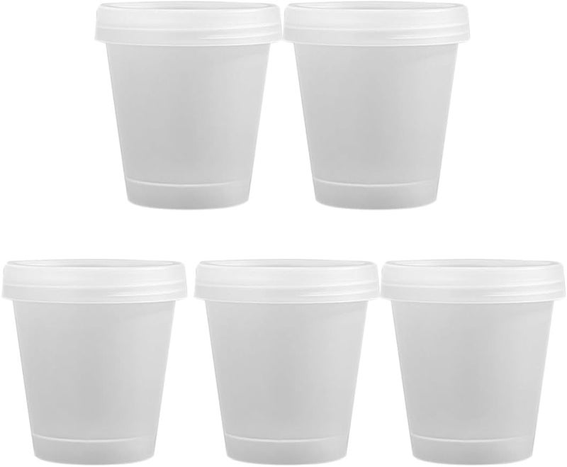 FAVOMOTO 5pcs 200g Matte Pp Cosmetic Cream Sample Jars Refillable Facial Cream Containers with Lids for Travel and Makeup Storage - Image 1