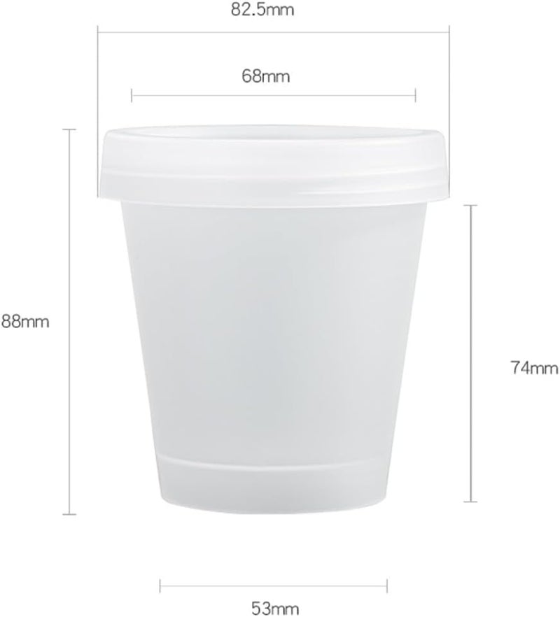 FAVOMOTO 5pcs 200g Matte Pp Cosmetic Cream Sample Jars Refillable Facial Cream Containers with Lids for Travel and Makeup Storage - Image 2