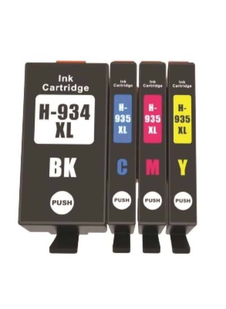 Reacon 934XL 935XL Full Combo Set This Compatible toner cartridge is suitable for Printer Ink HP OfficeJet 6100, 6800, 6812, 6815, 6820, 6822, 6825, 6830, 6835, 6836 (Black Cyan Yellow Magenta) - Image 1