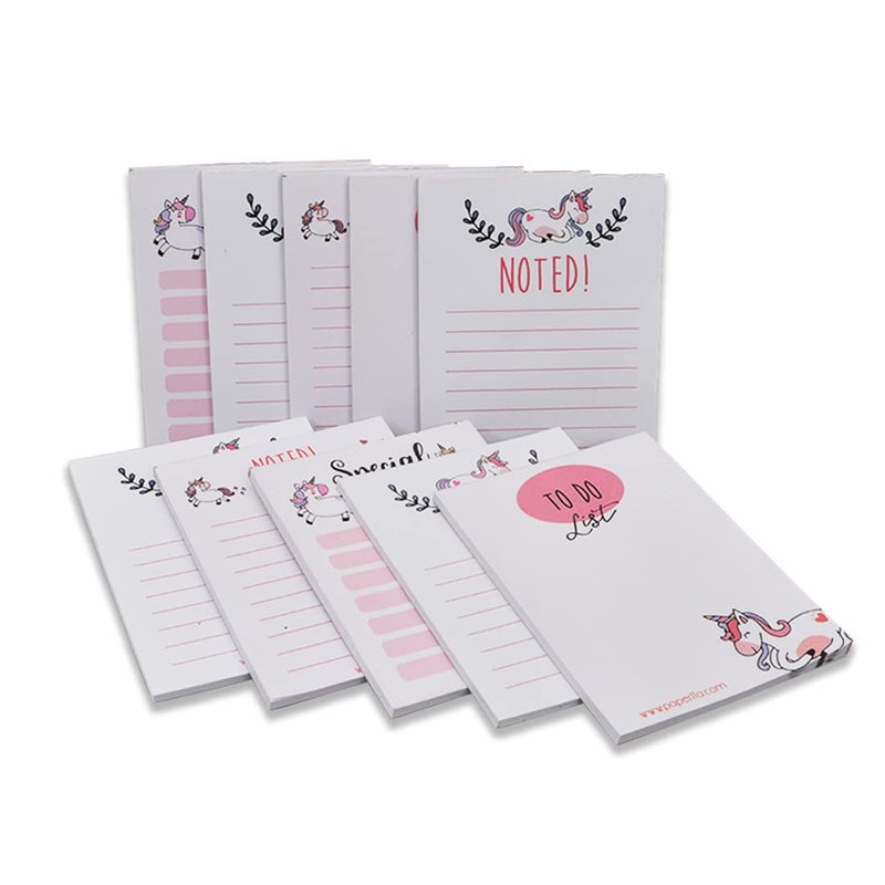 COI Designer Pads | Memo Notepads | to Do List Kids Love for Writing | Doodling | Art | Craft Birthday Return Gift for Boys | Girls | Family Set of 10 - Image 1