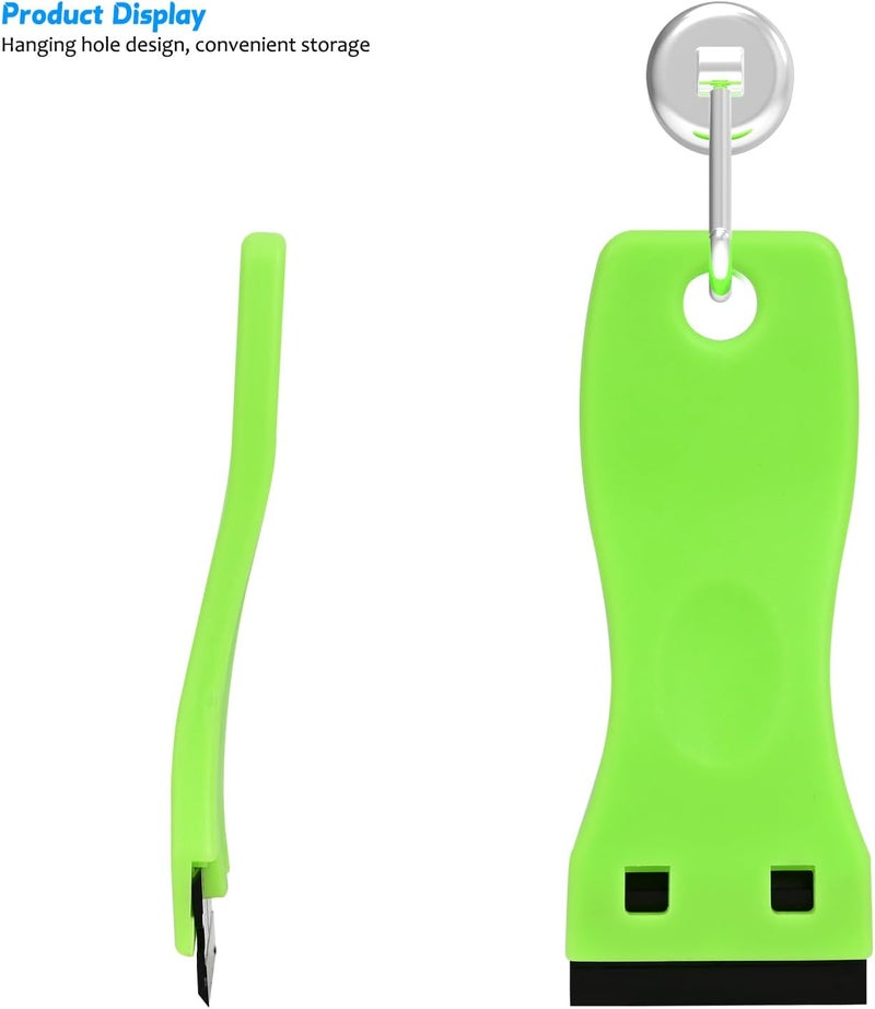 Ehdis 1.5" Plastic Razor Scraper with 10pcs Double Edged Plastic Blades for Removing Labels Stickers Decals on Glass Windows - Image 2