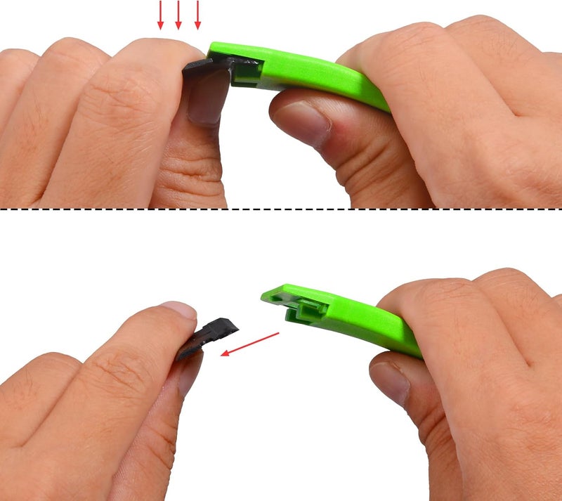 Ehdis 1.5" Plastic Razor Scraper with 10pcs Double Edged Plastic Blades for Removing Labels Stickers Decals on Glass Windows - Image 3