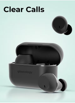 glassology Vibez mPods Mini Bluetooth earbuds, earphones wireless with 35H Playtime, ENC, Hi-Fi Sound, IPX4 Water Resistant, Type C Fast Charging Case  - Image 2