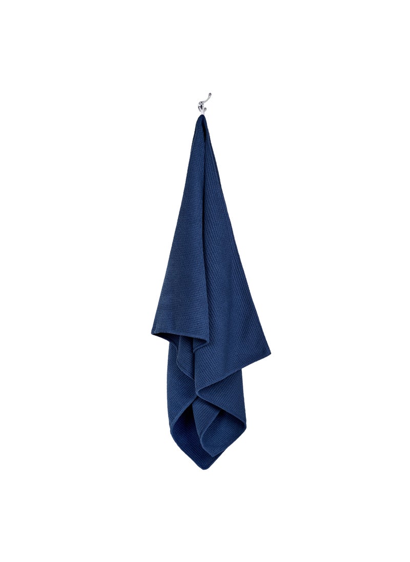 Dock & Bay Dock & Bay Bath Towel, Waffle Fabric Shower Towel for Home, Quick Dry, Super Absorbent, 100% recycled, Extra Large (180 x 90 cm)  - Nautical Navy  - Image 4