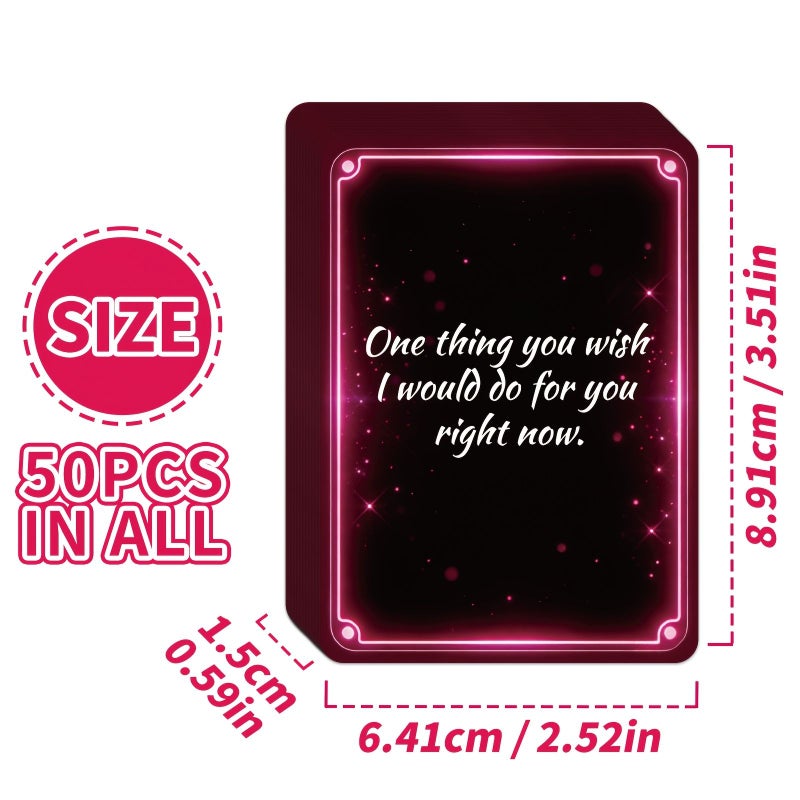 Couples Intimacy Card Game 50 Adult Sensual Dialogue Cards Sensory Key Romantic Game Perfect Valentine Anniversary Birthday Christmas Gift For Date Nights And Intimate Activities - Image 3