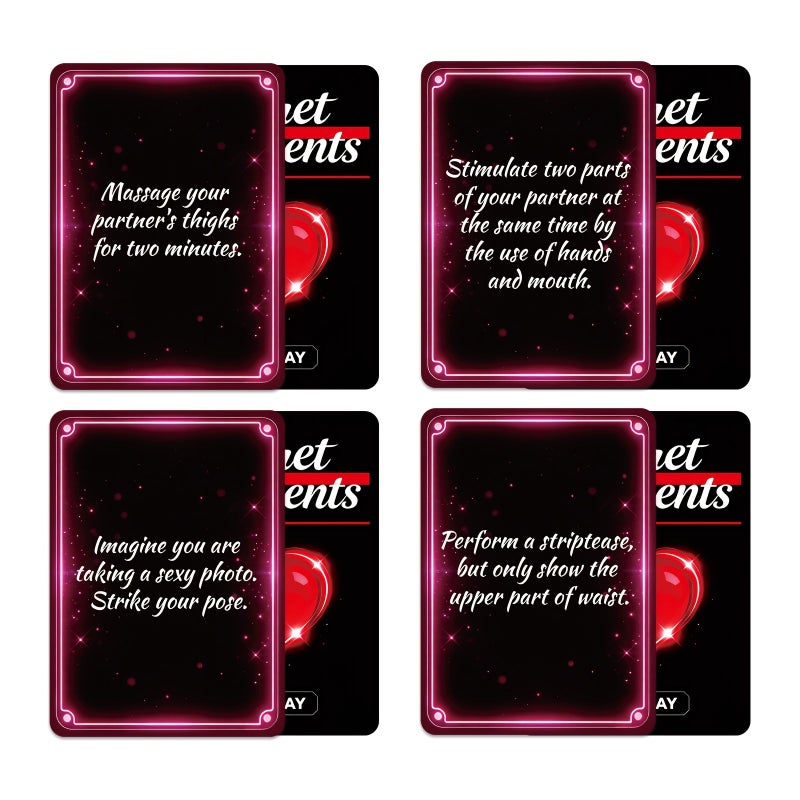 Couples Intimacy Card Game 50 Adult Sensual Dialogue Cards Sensory Key Romantic Game Perfect Valentine Anniversary Birthday Christmas Gift For Date Nights And Intimate Activities - Image 4