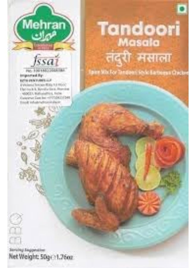 مهران بهارات تندوري ماسالا من مهران، مزيج توابل هندي أصيل، مثالي للشواء والفرن، عبوة 50 جرام - Image 3