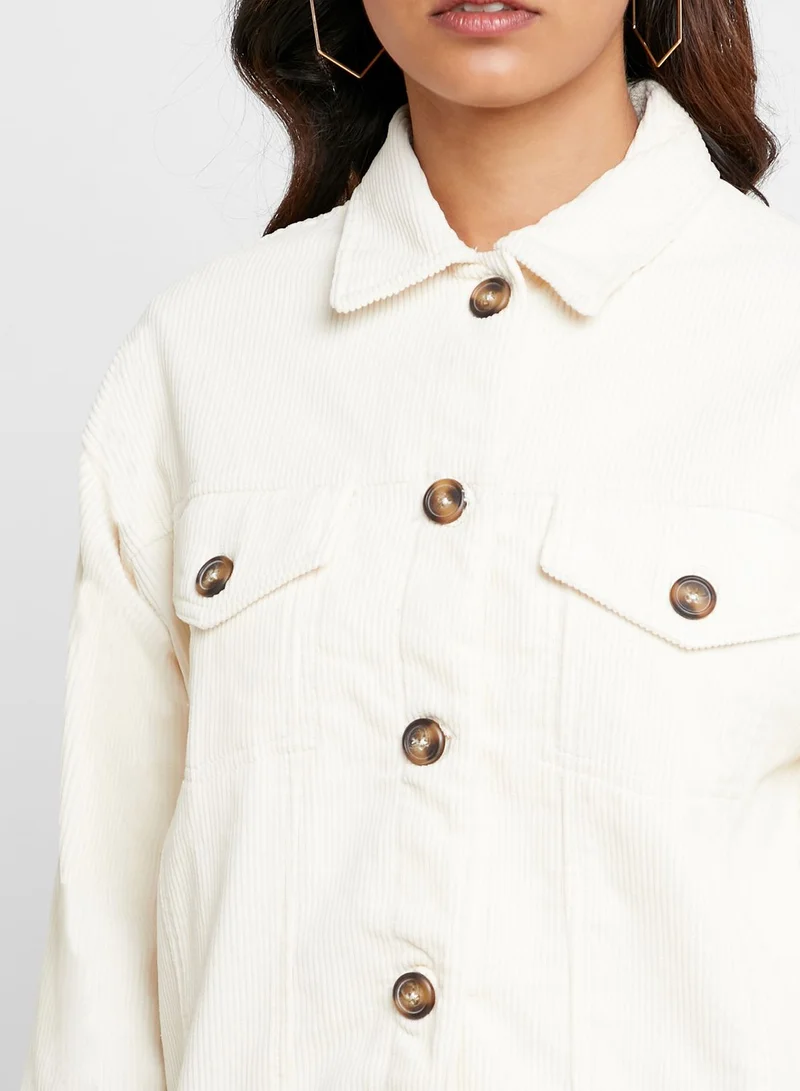 FOREVER 21 Button Down Corduroy Jacket