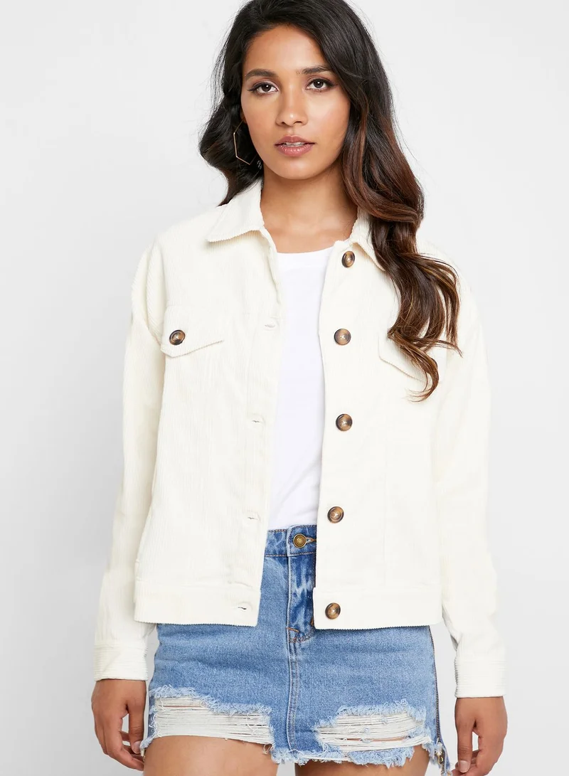 FOREVER 21 Button Down Corduroy Jacket