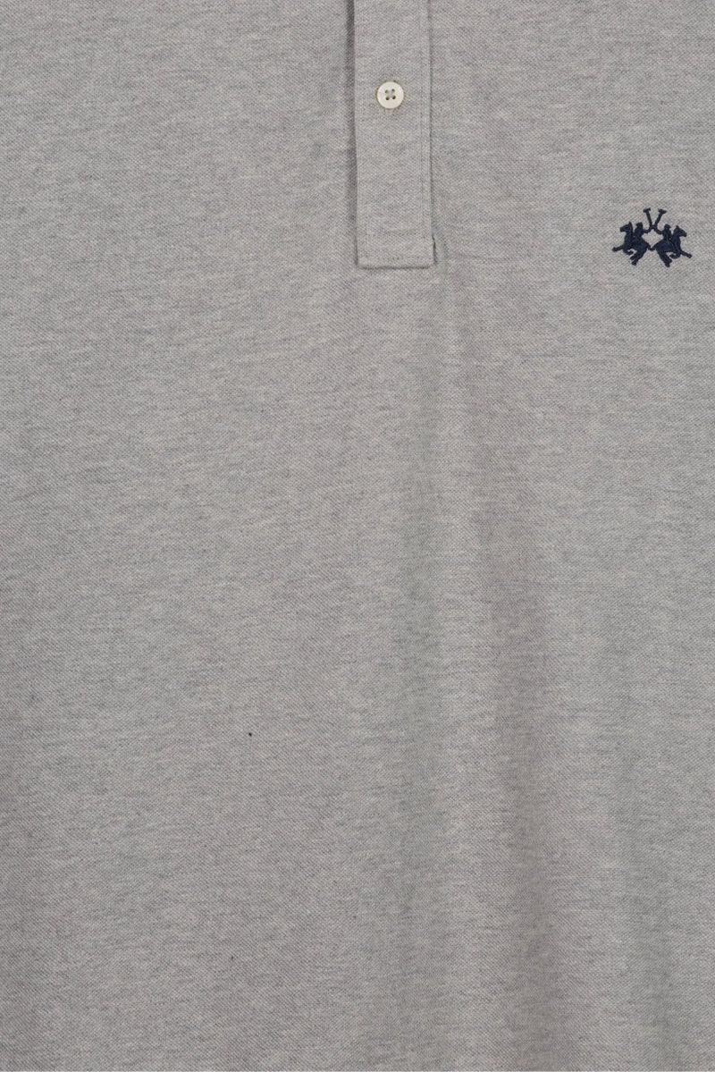 La Martina Men Regular Fit Embroidered Logo Short Sleeve Polo Shirt, Light Grey - Image 5