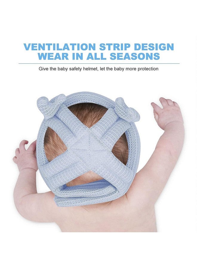 BABIES BLOOM Baby Safety Helmet Adjustable Size Baby Learn To Walk Soft Safety Helmet Infant Anti-Fall Anti-Collision, For Baby (8-36 M) (Blue) - Image 2