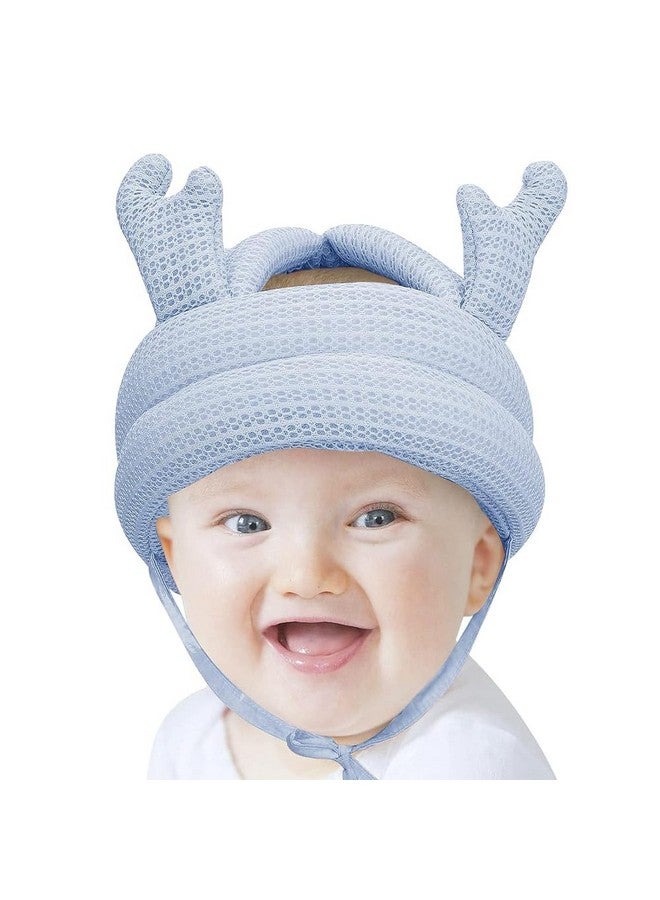BABIES BLOOM Baby Safety Helmet Adjustable Size Baby Learn To Walk Soft Safety Helmet Infant Anti-Fall Anti-Collision, For Baby (8-36 M) (Blue) - Image 1