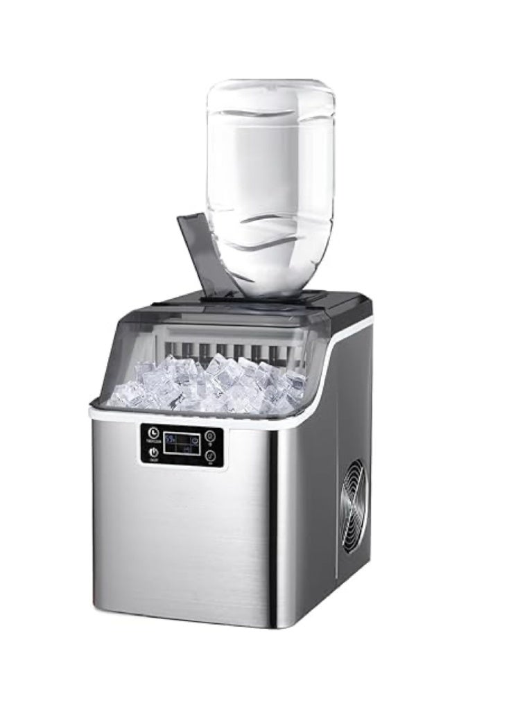 Cool Baby Style Portable Ice Maker Machine, 30kg/24H Output, Square Ice, LCD Display, Stainless Steel, 150W - Image 1