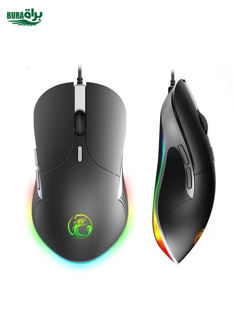 iMICE X6 Wired Mouse  6-button Colorful RGB Gaming Mouse(Black)