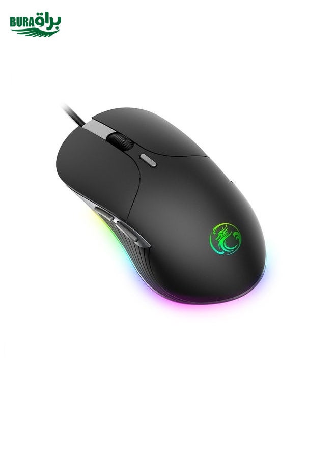 iMICE X6 Wired Mouse  6-button Colorful RGB Gaming Mouse(Black)