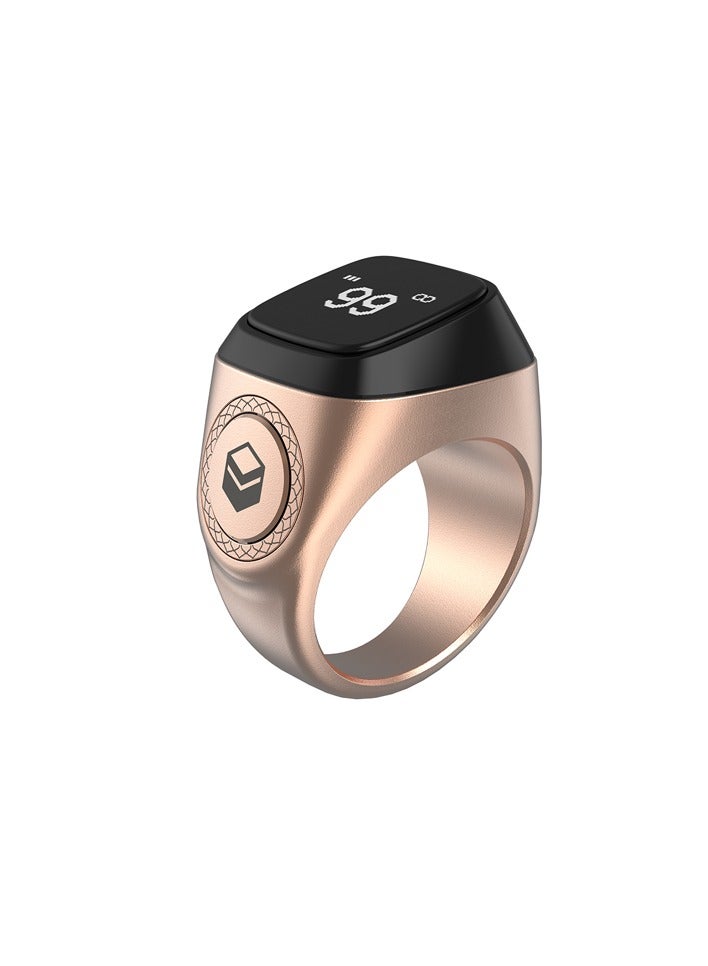 iQIBLA - Smart Tasbih Zikr Aluminum Ring  - Rose Gold - 20mm - Image 1