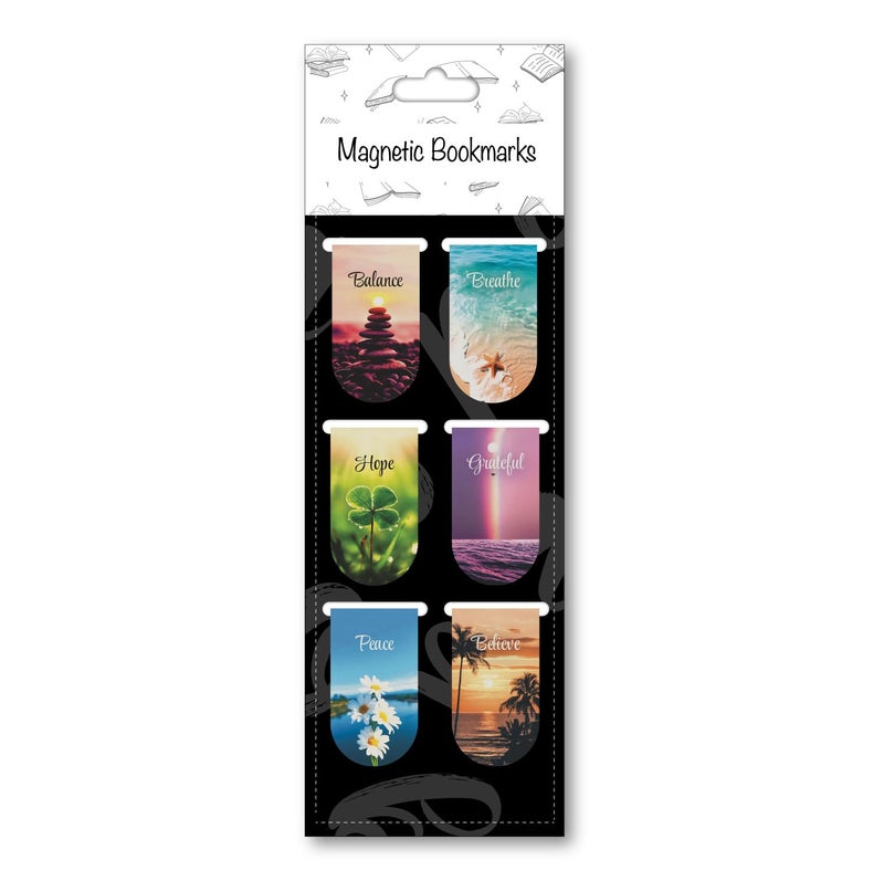 Papboo Pack of 6 Spiritual Bookmarks,Matte Finished Gifts for Book Readers Writers,Aesthetic Bookmarks - Image 2