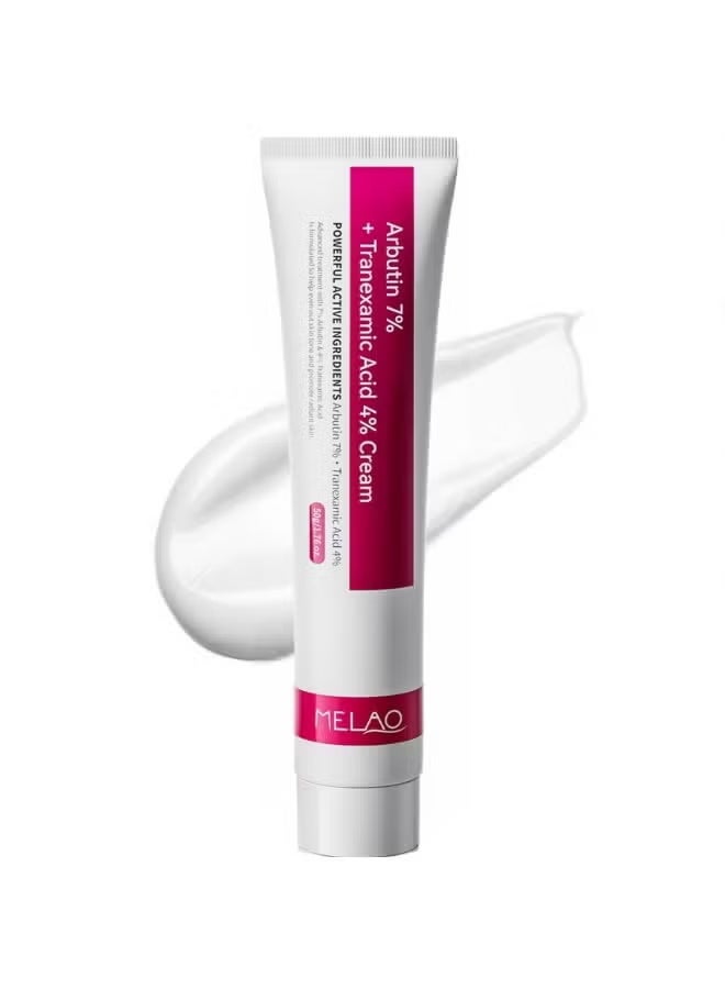 MELAO 7% Arbutin + 4% Tranexamic Acid Dark Spot Cream 50g | Reduces Pigmentation, Inhibits Melanin Production, and Brightens Skin Tone - Image 1
