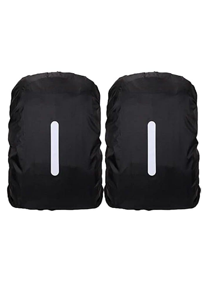 Green Tiger 2 Pack Water Resistance Rain Cover for Backpack, Backpack Rain Cover with Reflective Strip，Rucksack Rain Cover for Bicycling/Hiking - Image 1