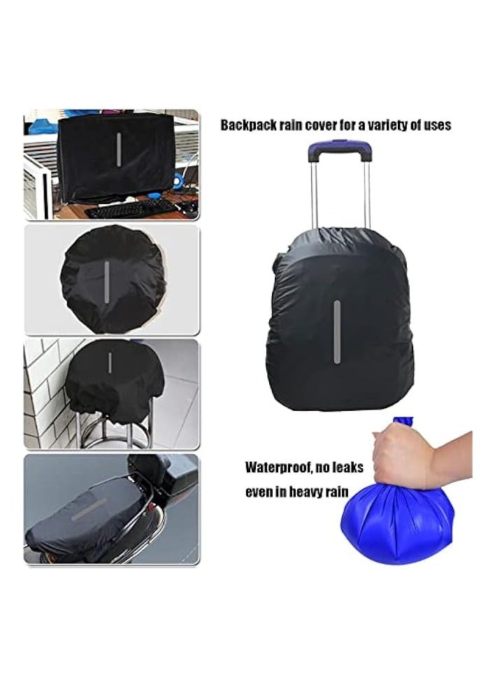 Green Tiger 2 Pack Water Resistance Rain Cover for Backpack, Backpack Rain Cover with Reflective Strip，Rucksack Rain Cover for Bicycling/Hiking - Image 3