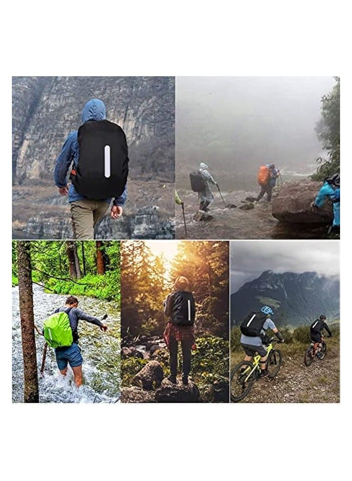 Green Tiger 2 Pack Water Resistance Rain Cover for Backpack, Backpack Rain Cover with Reflective Strip，Rucksack Rain Cover for Bicycling/Hiking - Image 5