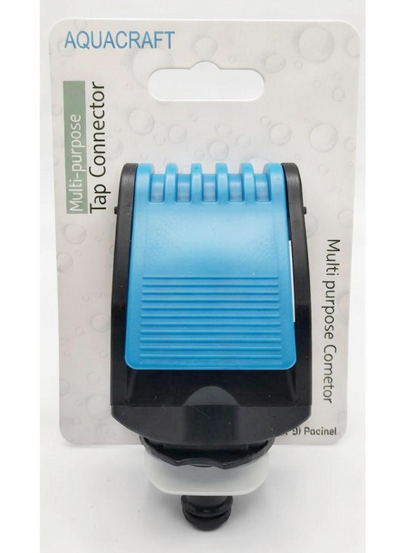 AQUA CRAFT Multi Purpose Tap Connector Blue Black Abs - Image 1
