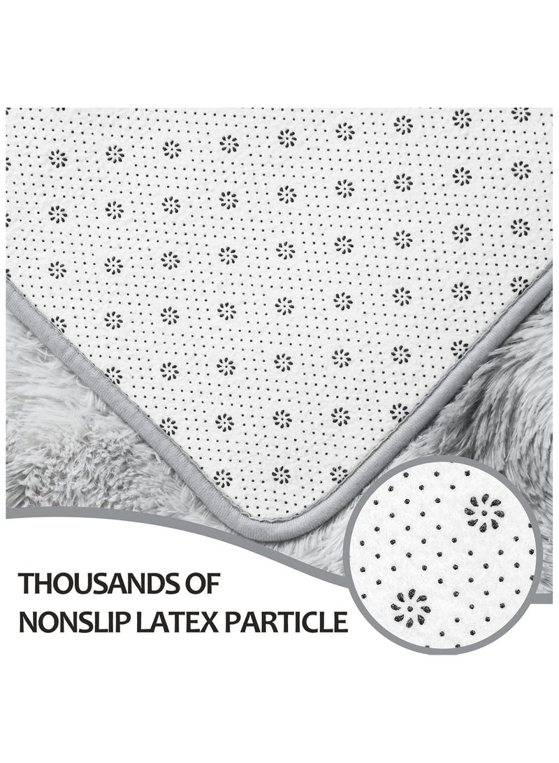 Soofam Shaggy Floor Rug, Soft Fluffy Carpets For Living room, Kids Rugs, Modern Area Rug For Bedroom, Upgrade Anti-skid Rectangular Fuzzy Rug, Large Living Room Rugs (Light Gray, 160 * 230cm) - Image 5