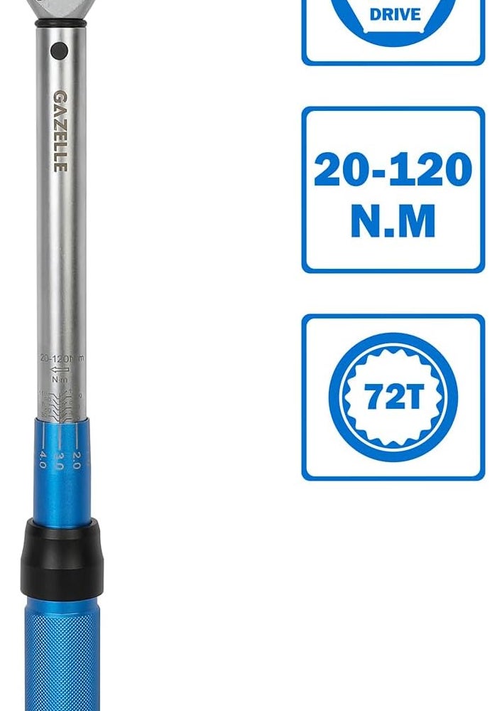 Gazelle 1/2 Inch Torque Wrench 20-120Nm - Image 2