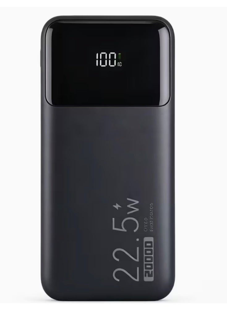 Genrics Portable Power Bank with a Fast Charging Output And a Capacity of 20000Mah. It Features a Built-In 4-In-1 Charging Cable, Making It Essential for Daily Commutes. - Image 3