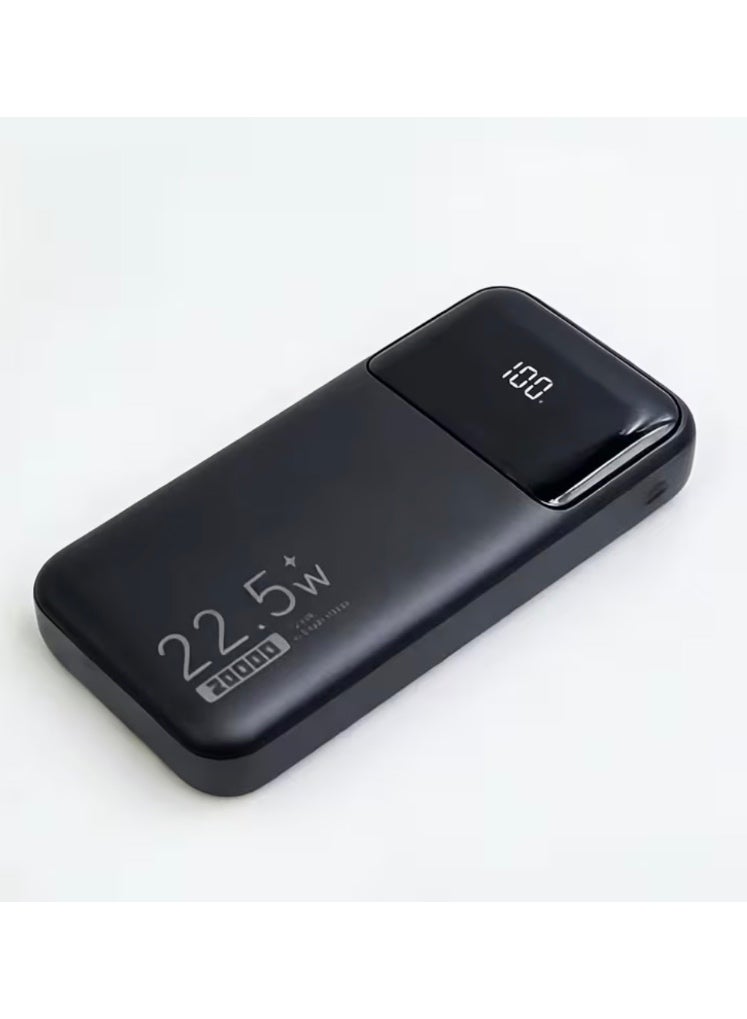 Genrics Portable Power Bank with a Fast Charging Output And a Capacity of 20000Mah. It Features a Built-In 4-In-1 Charging Cable, Making It Essential for Daily Commutes. - Image 4