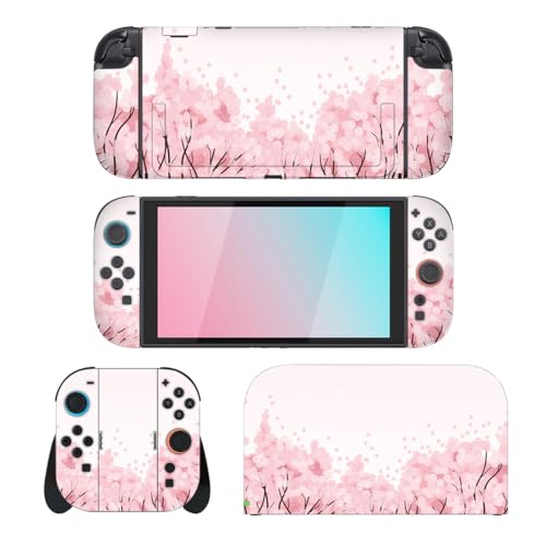 PEYANZ Vinyl Skin Compatible with Nintendo Switch 2(2025) | Dockable Protective Cover | Cute Pink Kawaii Anime Vinyl Wrap Decal Cover | Easy Installation | Bubble-Free [Sakura] - Image 1