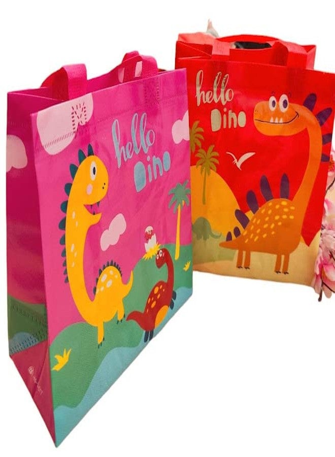 Tera13 TERA 13 Dinosaur Gifting Bags for Return Gifts (6 pcs) Non-Woven Carry Bag for Kids Multipurpose Bag, Birthday Return Gifts for Boys - Image 1