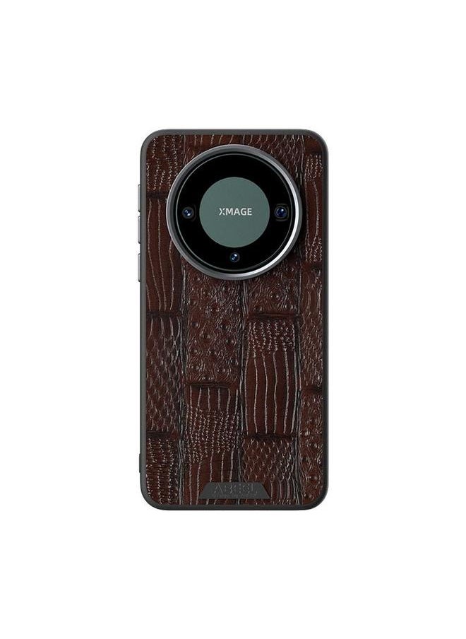 Zaboon - Case For Huawei Mate 60 Pro / 60 Pro+ ABEEL Beast Pattern 6D Micro-Embossed MagSafe Genuine Leather Phone Case - Image 1